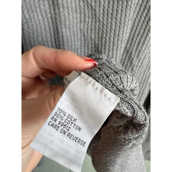 Tulliano Silk/Cotton Luxury Quarter Zip Sweater – Men’s M – Gray - Picture 6 of 6